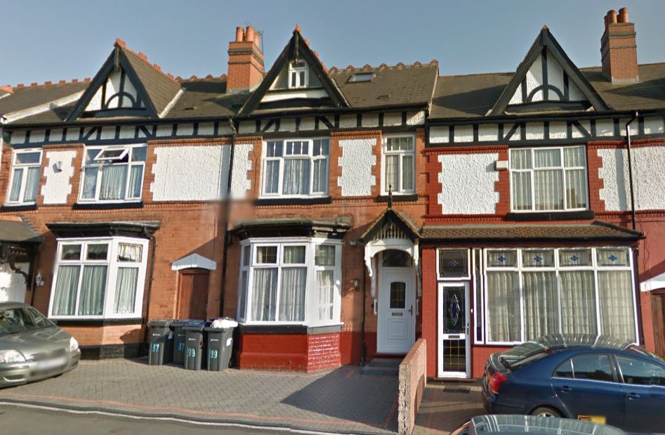 89 Esme Road, Sparkhill where Alice and Albert Edward Johnson lived.